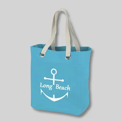 Budget Custom Vibrant Cotton Canvas Tote Bag
