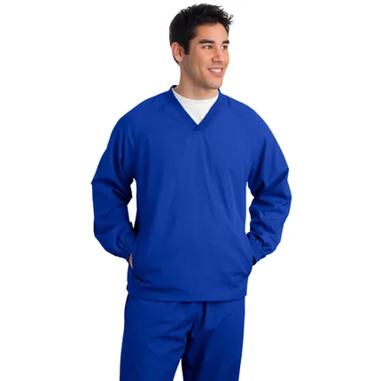 Sport-Tek V-Neck Raglan Wind Shirt - Dark/All