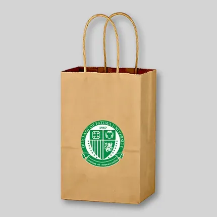 Budget Custom Kraft Paper Brown Shopping Bags-5-14-x-8-14