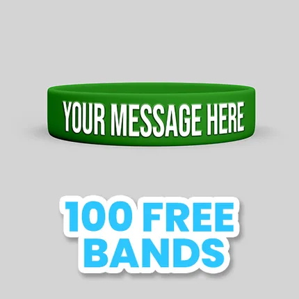 3/4 inch Embossed Printed Wristband        