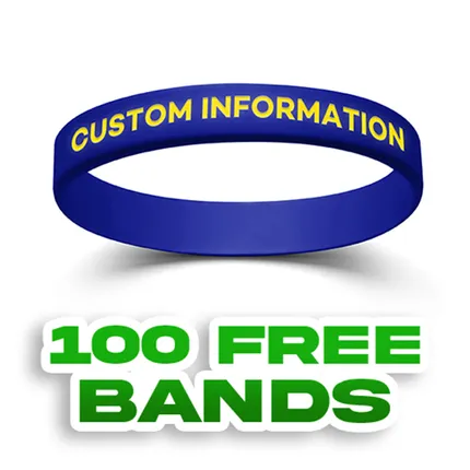 Colorfilled Silicone Wristband Bracelet 