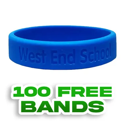 Debossed - 3/4 inch Wristband 