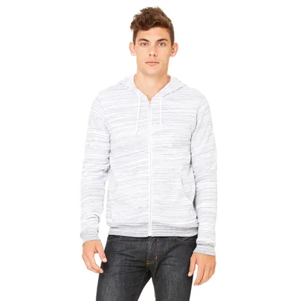 Bella   Canvas Unisex Poly-Cotton Fleece Full-Zip Hoodie - Marbled