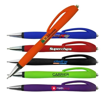 Halcyon Rubberized Click Pen - Full Color Digital(