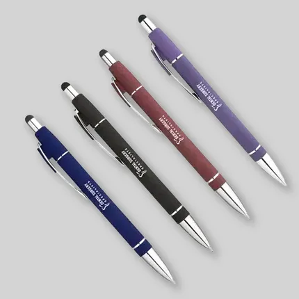 Custom Velour Soft Touch Stylus Pens