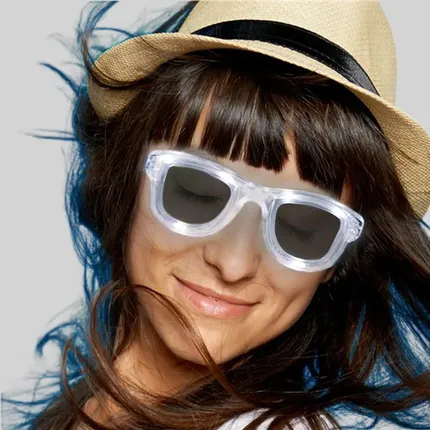 White LED Retro Sunglasses 