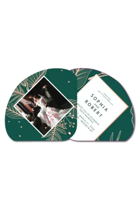 WEDDING TWO PART EXPANDABLE HAND FAN W/ DECORATED EDGE FULL COLOR HAND FAN 