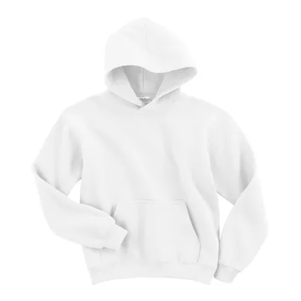 Gildan Youth 7.75 oz 50/50 Hooded Pullover - White/Neutral