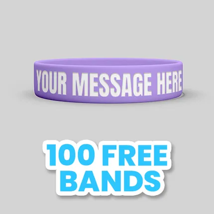 3/4 inch Color Filled Debossed Wristband 