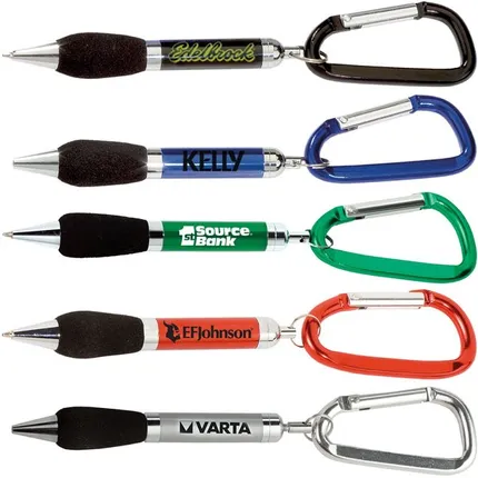 The Soft Grip Metal Pen with Carabiner