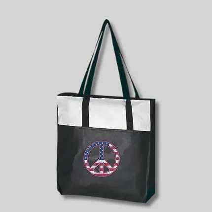 Budget Custom Non Woven Zippered Tote Bag 