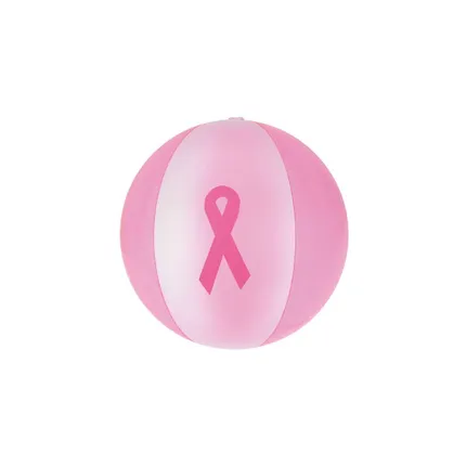 16" Arc Inflatable Beach Ball w/Pink Ribbon Imprint