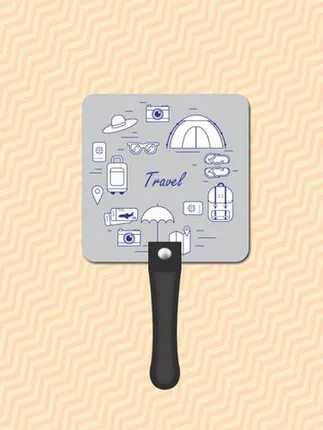 Rounded Square Hand Fan