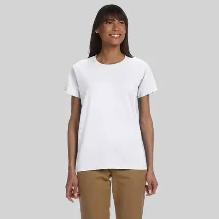 Gildan Womens Ultra Cotton Tee - White/Neutral