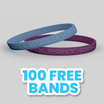 Embossed 1/4 inch Wristband 