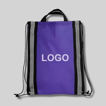 Non Woven Reflective Drawstring Backpack 
