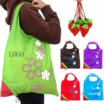 Folding Strawberry Tote Bag-BG