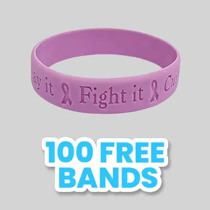 Debossed - 3/4 inch Wristband   