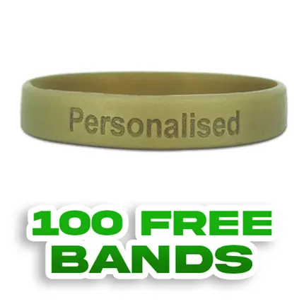 3/4 inch Debossed Wristband 