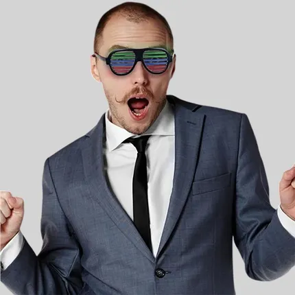 Sound Reactive LED Slotted Glasses  