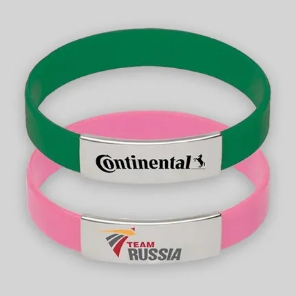 METAL CLIP SILICON WRISTBANDS   