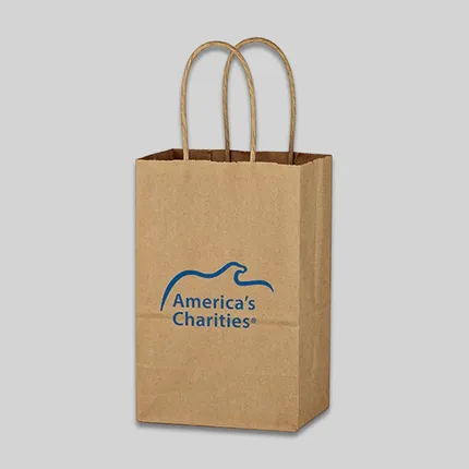 KRAFT PAPER BROWN SHOPPING BAG - 5-1/4