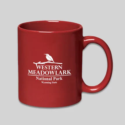 11 Oz. Colored Stoneware Mug With C-Handle