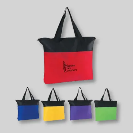 NON-WOVEN ZIPPERED TOTE BAG