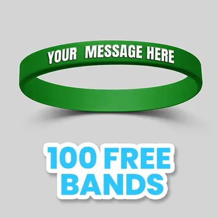 1/2 inch Embossed Printed Wristband       