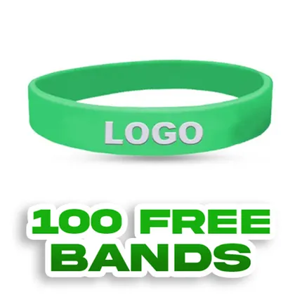 1/2 inch Embossed Printed Wristband       