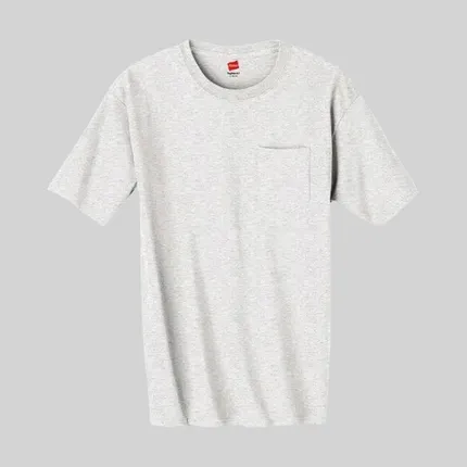 Hanes 6 oz. Tagless T-Shirt with Pocket - Light/Heather