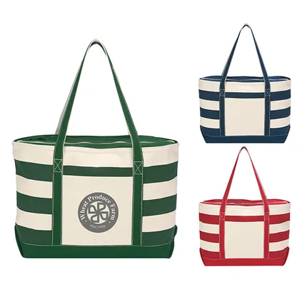 Cotton Canvas Nautical Tote Bag-BG