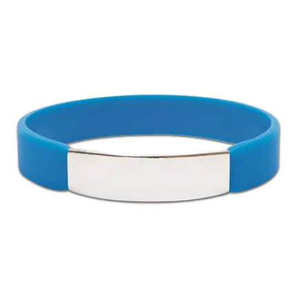 METAL CLIP SILICON WRISTBANDS   