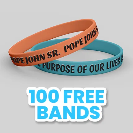 1/2 inch Embossed Printed Wristband     