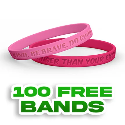 Debossed - 1/2 inch Wristband-H 