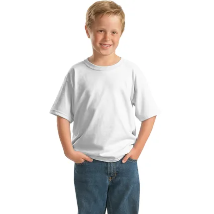 Gildan Youth Heavy Cotton 100% Cotton T-Shirt - White/Neutral
