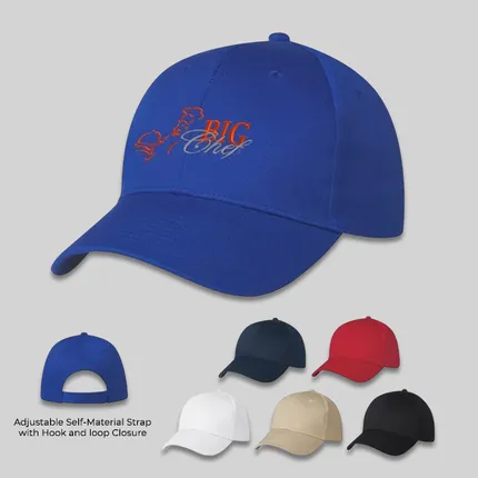 6 Panel Polyester Cap - Embroidered