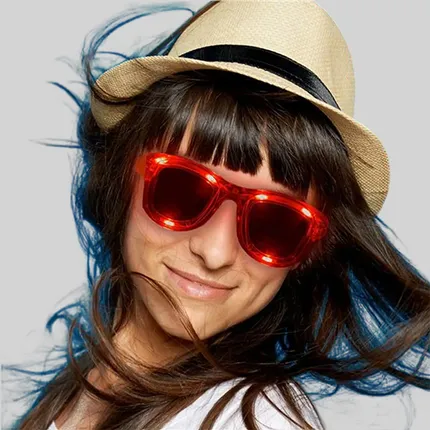 Red LED Retro Sunglasses 