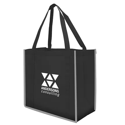 REFLECTIVE LARGE GROCERY TOTE BAG