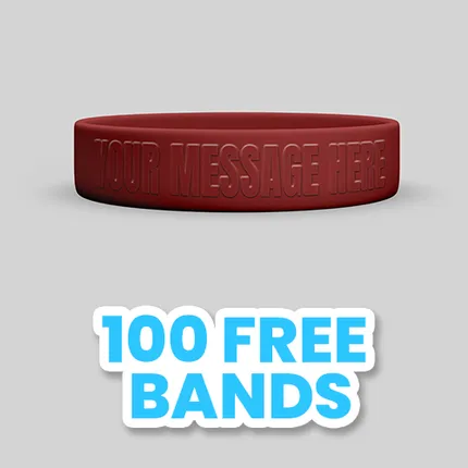 3/4 inch Embossed Wristband         