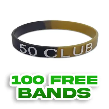 1/4 inch Embossed Printed Wristband 