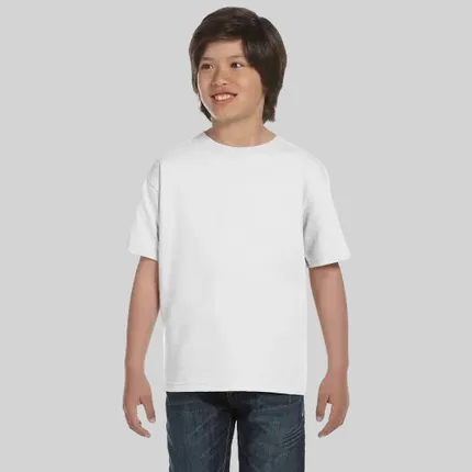 Gildan Youth Ultra Blend 50/50 Crew Neck Tee - White