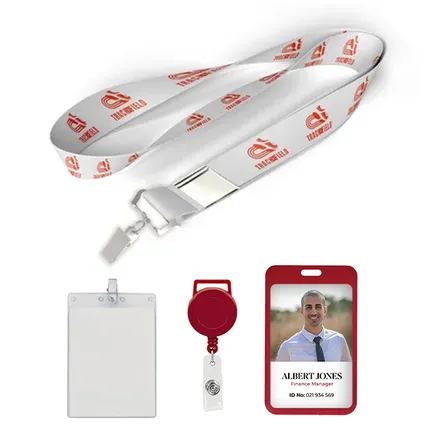 1/2 inch Price Saver Lanyard with Bull Dog Clip-A