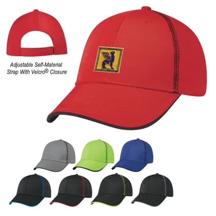 Contrast Stitch Cap - Embroidered