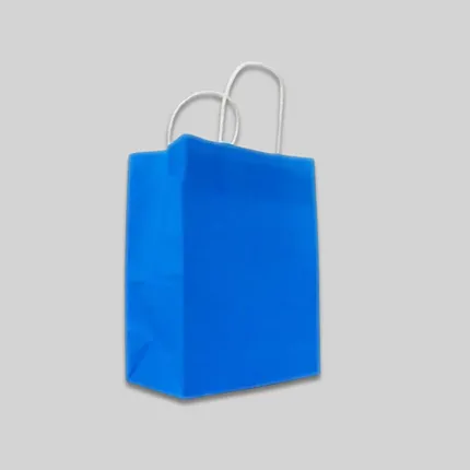 Customized Square Bottom White Paper Tote Bag 
