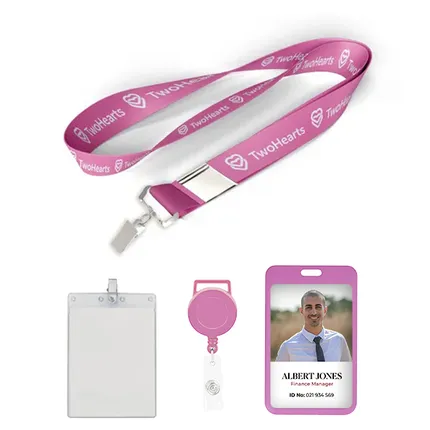1 inch Price Saver Lanyard with Bull Dog Clip-A