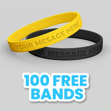 Debossed Silicone Wristband Bracelet