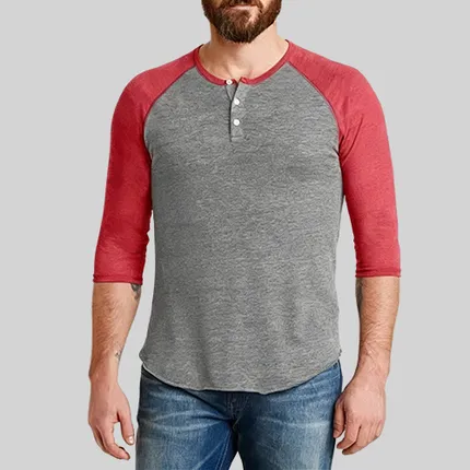 Alternative Eco-Jersey 3/4-Sleeve Raglan Henley