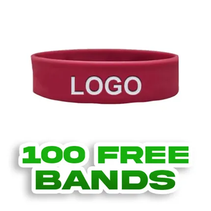 3/4 inch Debossed Color Filled Wristband    