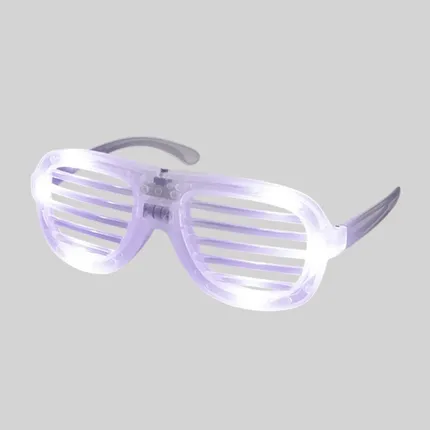LED White Slotted Glasses  